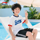 李寧兒童T恤男童女25夏季新款半袖打底衣青少年寬松純棉舒適透氣短袖 標(biāo)準(zhǔn)白 160