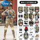 迪士尼兒童迷彩服套裝男童春秋新款戶(hù)外夏令營(yíng)裝備學(xué)生軍訓表演服 升級款滿(mǎn)配全套春秋CP二十件套 130 cm