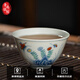 御嘉齋景德鎮仿古茶杯明成化1:1復刻雞缸杯功夫茶杯主人杯品茗高端禮品 收藏級仿古泥斗彩手工手繪三秋杯