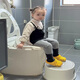 ONLYOU BABY大號嬰兒童馬桶圈智能馬桶坐墊輔助坐便器男女寶寶小孩坐便圈廁所 PU超大全包軟坐墊+單層踩腳凳 【智能/普通馬桶均適配】