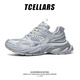 Tcellars鞋子男韓版老爹鞋做舊復(fù)古休閑鞋子2025夏季新款厚底防滑運動鞋子 銀河灰 41