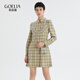 歌莉婭（GLORIA）Gloria/歌莉婭   收腰格紋連衣裙  112J4K740 18C綠格 M