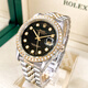 【二手99新】勞力士（Rolex）日志型系列男表18K黃金后鑲鉆/盤(pán)自動(dòng)機(jī)械二手奢侈品腕表16233 【黑盤(pán)-外圈鑲鉆-機(jī)械表徑36】