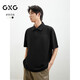 GXG男裝多色polo衫涼感微闊2024夏 黑色 190/XXXL