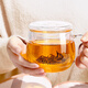 富光花茶杯 男女士茶水分離杯子 雙層辦公泡茶玻璃杯帶把高硼硅水杯