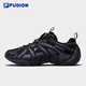 FILA FUSION斐樂潮牌男鞋BONE II機能潮鞋2025夏季新款脊骨鞋2代 黑舞鞋/純灰藍-TG 42