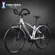 飛鴿（FLYING PIGEON）鋁合金長(cháng)途旅行車(chē)自行車(chē)公路車(chē)700C成人男女大中學(xué)生車(chē)跑車(chē) 旅行800-藍圖24速-線(xiàn)碟 月光銀
