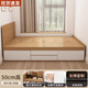 途力奧榻榻米實(shí)木床地臺無(wú)床頭高箱儲物床臥室1米8雙人床出租房單人床架 帶床頭4抽屜榻榻米-50高 1800mm*2000mm