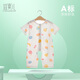 宜爽兒嬰兒衣服夏季薄款開(kāi)檔連體衣短袖純棉哈衣男女童 水果90