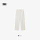 Levi's商場同款冰酷系列25夏新款女士RIBCAGE高腰直筒白色牛仔褲 白色 26 (27)
