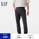 Gap男裝2025春季新款基礎(chǔ)款修身卡其褲簡(jiǎn)約百搭休閑褲長(zhǎng)褲723812 灰黑色 31 （170/82A）亞洲尺碼