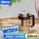 萬象（WANXIANG）單層玻璃手柄水杯商務(wù)辦公男士玻璃杯大容量泡茶杯帶過濾網(wǎng)簡(jiǎn)盒裝 U219-鈦銀色 500ml