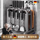 JCZS德國(guó)品牌廚房置物架刀架304不銹鋼砧菜板刀具多功能筷子籠收納架 槍灰·加高加寬[護(hù)刀板+雙筷筒+鍋蓋架+砧板架]