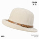 蘇木佰（SOMUBAY）新款遮陽(yáng)帽時(shí)尚顯瘦漁夫帽時(shí)尚復古韓版顯臉小平檐中老年女士草帽 米色 米黃色 均碼  (56-58cm)