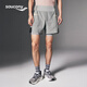 Saucony索康尼NATHAN BELL藝術(shù)家聯(lián)名系列專(zhuān)業(yè)運動(dòng)短褲男跑步訓練后口袋 青鸞灰GR208 XL
