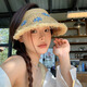 恬飾草帽女夏季大帽檐草編漁夫帽可折疊海邊度假遮陽(yáng)防曬帽出游戶(hù)外 草帽女【白色小花】