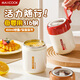 美廚（MAXCOOK）316不銹鋼保溫飯盒早餐杯湯杯湯罐豆?jié){杯密封便攜牛奶杯燕麥杯 珊瑚紅 杯+勺 450ML MCB7794