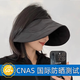 目丸空頂遮陽(yáng)帽女防曬防紫外線(xiàn)可折疊大帽檐戶(hù)外時(shí)尚透氣太陽(yáng)蛋卷帽子 黑色-蛋卷帽 【可折疊】