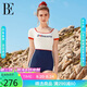 范德安（BALNEAIRE）【于文文同款】小紅心系列泳衣女士防曬海邊 61242 紅白藍(lán)拼接 S