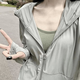 妙奕嘉防曬衣女2025夏季新款薄外套戶外百搭寬松冰絲防曬服女士外搭開衫 連帽防曬衣【灰色】 XL