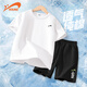 貴人鳥(niǎo)童裝男童短袖t恤套裝男孩夏裝中大童夏季運(yùn)動(dòng)短褲潮兒童兩件套