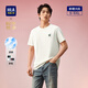 海瀾之家（HLA）短袖T恤男女情侶裝【蛇年發(fā)財(cái)】涼感短袖男夏季 米黃9B XL 180/96A 推薦151~164斤