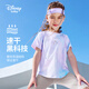 迪士尼（DISNEY）女童棉質(zhì)透氣圓領(lǐng)短袖T恤六一兒童節(jié)半袖上衣25夏DB321BE50紫150