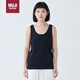 無(wú)印良品（MUJI）女式 涼感薄款 天竺編織背心 女士女款 25年夏季新品 黑色  M 