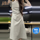 JZDZ2025新款法式感灰色連衣裙子夏季女裝小個(gè)子休閑氣質(zhì)收腰長(zhǎng)裙 連衣裙【開(kāi)春季穿搭小香風(fēng)miu里m 商場(chǎng)同款 M 45/55kg 商場(chǎng)同款
