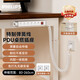 飛利浦（PHILIPS）新國標(biāo)桌面電競插座/PDU機柜插座 6位總控3米 升降桌專用彈簧線插排/插線板/接線板SPN5060B白