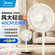 美的（Midea）電風(fēng)扇 落地扇 家用大風(fēng)量 搖頭電扇 辦公室宿舍輕音低噪臺式桌面兩用 節能 【升級40cm大網(wǎng)圈】SAH35MR