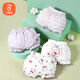 貝瑞加（Babyprints）寶寶內褲4條裝女童平角短褲小女孩純棉面包褲柔軟打底褲 紫兔110