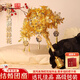雪束黃金色手捧花成品diy材料包點(diǎn)翠訂婚結(jié)婚新婚禮物送新娘新人禮品 珠聯(lián)璧合-成品+禮盒+禮袋+賀卡