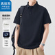 真維斯戶(hù)外運動(dòng)短袖T恤男POLO衫夏季純色寬松百搭體恤上衣商務(wù)休閑 黑色  L