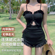 泉碧焱保守泳衣女遮肚夏季連體修身吊帶裙式泳衣海邊度假收腰顯瘦泳裝 連體裙式泳衣【自帶胸墊】 L 【100-110斤】