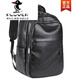 PLOVER真皮男士背包頭層牛皮雙肩包旅行電腦書(shū)包大容量潮流韓版新款男包
