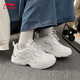 李寧女鞋運動(dòng)跑步鞋秋季新款中學(xué)生網(wǎng)面耐磨軟底增高輕便休閑鞋子女士 云霧白/銀色 38 (240mm)