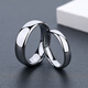 Peifeite簡(jiǎn)約時(shí)尚光面素圈鎢金戒指不掉色男戒銀色烏金戒子食指戒刻字定制 女戒-戒寬4MM 國標15號