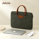 JOLUXE高檔商務(wù)手提筆記本電腦包macbook 手提包14英寸公文包男女款 軍綠色 14英寸