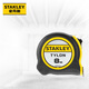 史丹利（STANLEY）黑銀系列高精度鋼卷尺公制易鉤卷尺8m尺子耐磨盒尺木工8米