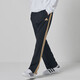 阿迪達(dá)斯 （adidas）運(yùn)動(dòng)褲男秋季寬松透氣直筒褲跑步運(yùn)動(dòng)防風(fēng)休閑褲 黑金直筒褲 3XL