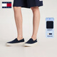 TOMMY JEANS【輕便船鞋】25春夏男裝棉質(zhì)懶人一腳蹬運(yùn)動鞋休閑鞋帆布鞋 【01366】藏青色C1G 42