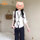 派吉鯊白色長袖襯衫上衣女2025新款設(shè)計(jì)感內(nèi)搭修身襯衣早春通勤韓系小衫 白色 40 45kg/S