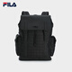 FILA【黑武士】斐樂男士背包2025秋季新款老花輕便大容量背包書包黑色 正黑色-BK XS