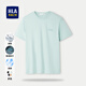 HLA海瀾之家短袖t恤男夏季新款透氣舒適吸汗休閑短T男女情侶裝上衣男 淺綠BX -涼感/吸濕排汗/消臭 XL 180/96A