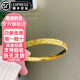 吉財運碎碎冰黃金手鐲女款999足金碎冰冰實(shí)心金包銀款情人節禮物送女友 包金1.5克總重30克碎碎冰手鐲62#