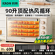 科榮商用烤箱90升超級大容量商業(yè)風(fēng)爐平爐一體多層烤位家用烘焙多功能熱風(fēng)循環(huán)智能發(fā)酵烤紅薯機烤地瓜 【馥芮白】頂配款90L四層兩盤(pán)兩網(wǎng)