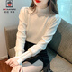 AEMAPE打底針織衫女2025秋冬季新款韓版休閑半高領(lǐng)毛衣女保暖百搭上衣女 白色 均碼 （ 建議85-136斤）