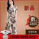 ac mmng輕奢品牌真絲連衣裙女裝2025夏季新款氣質(zhì)收腰顯瘦高端桑蠶絲裙子 灰色 XL 碼【建議116-125斤穿】