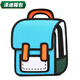 蕓洛立體雙肩包雙肩林妙妙卡通書(shū)包小學(xué)生幼兒園背包漫畫(huà)二 大號藍色